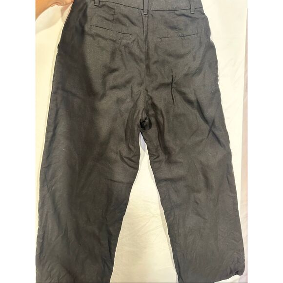 Aritzia Effortless Pant Black Cruise Linen Blend, size 4 - Picture 9 of 9